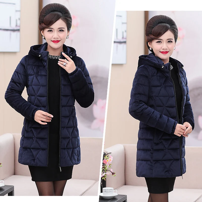 Зимняя женская Вельветовая хлопковая куртка размера плюс 6XL женские парки 2020