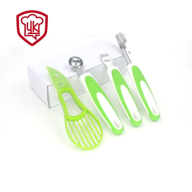 

3 In 1 Avocado Slicer Shea Corer Butter Fruit Peeler Cutter Pulp Separator Plastic Knife Kitchen Vegetable Tools Kitchen Gadgets