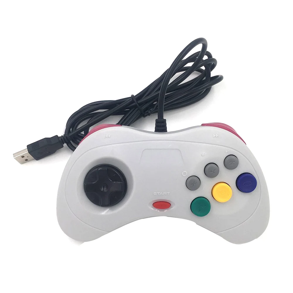 Геймпад игровой проводной с 6 кнопками джойстик для Sega Saturn ПК Mac | Электроника