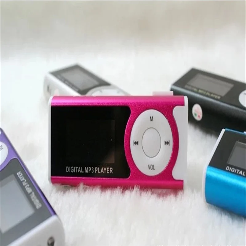 rose Red Мини USB Клип ЖК-экран MP3-плеер медиаплеер Поддержка 16 Гб Externa Micro SD - Цвет: rose Red