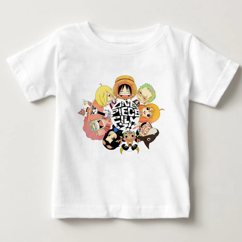 

One Piece Luffy T Shirt Kids 100% Cotton Short Sleeve Round Neck Tshirt Children's Tee-shirt 2020 Baby T-shirt For Boy Girl NN