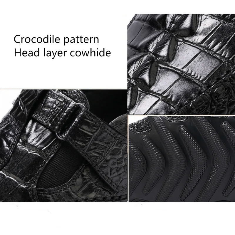 Мужская обувь для вождения из натуральной кожи лоферы с крокодиловым узором