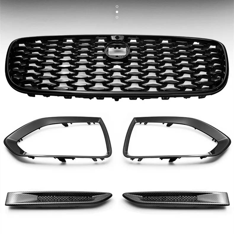 

Передний бампер Гриль углеродное волокно боковые вентиляционные отверстия отделка для Jaguar F-PACE PACE XEL XFL 2021 заднее зеркало крышка рамка