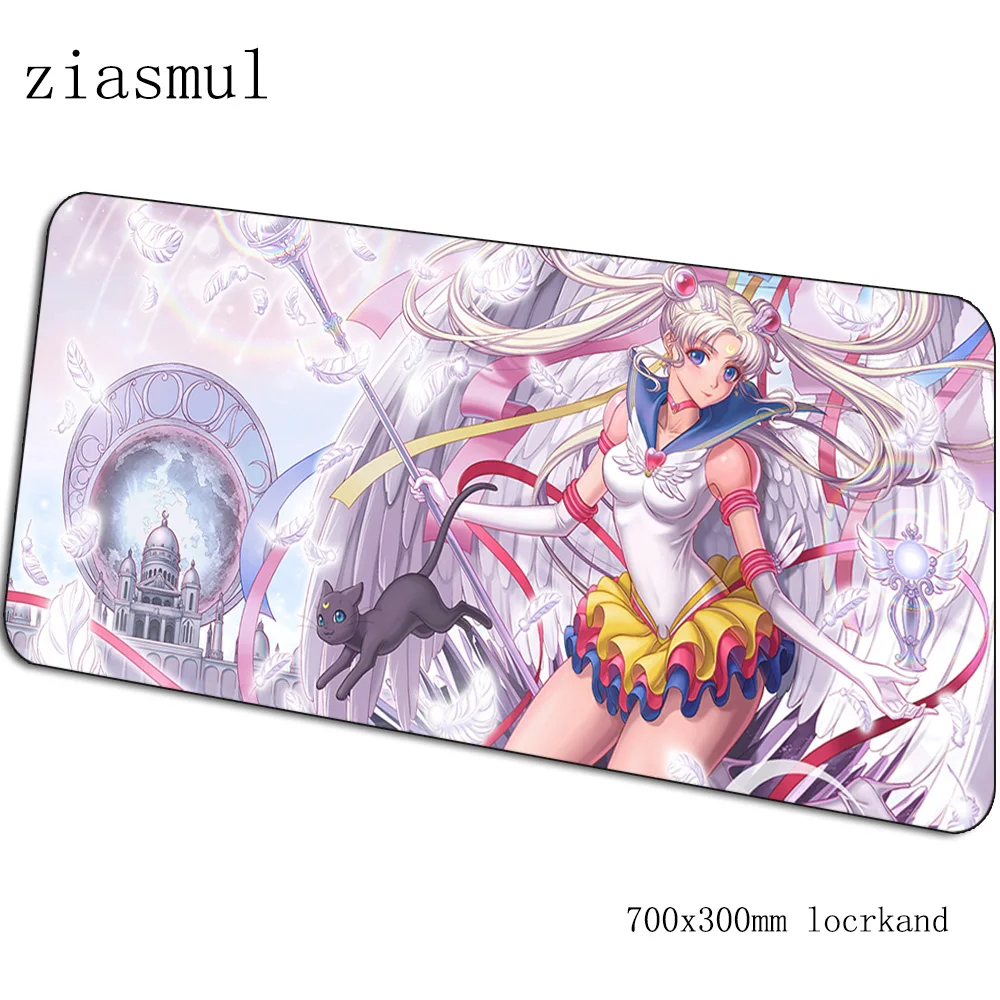 Сейлор Мун коврик для мыши 70x30 см игровой коврик для мыши Аниме блокированный край офисный коврик для ноутбука Настольный коврик esports padmouse игры pc геймер коврики - Цвет: pattern 6