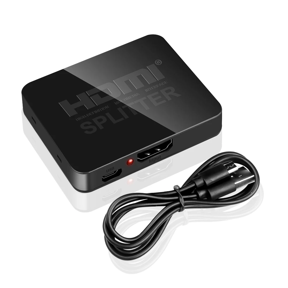 Сплиттер 1 в 2 выхода 1080p 4K HDMI-совместимый адаптер 1x2 HDCP 3D переключатель порта
