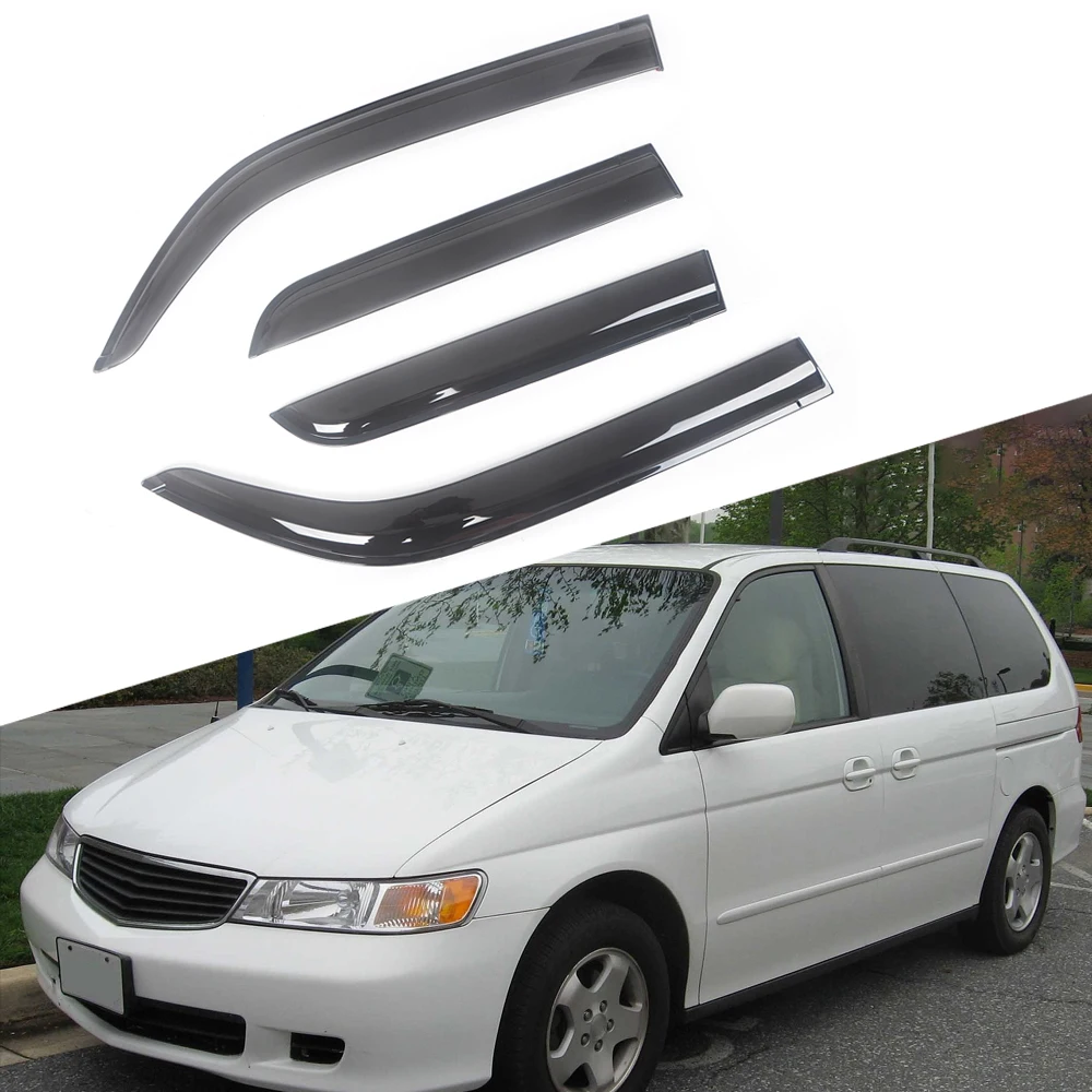 

Ветровые дефлекторы для боковых окон автомобиля Honda Odyssey 1999-2021, козырек для двери с защитой от черного дождя, козырек для вентиляции с защито...