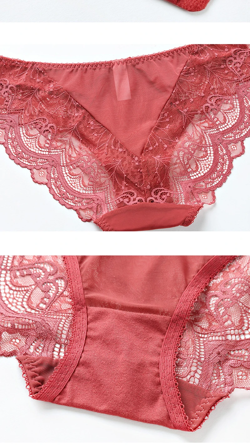 2 Piece Set Floral Embroidery Sexy Lingerie Thin Cotton Brassiere Women Underwear Set Lace Push Up Bra And Panties Big Cup C D E ladies underwear sets