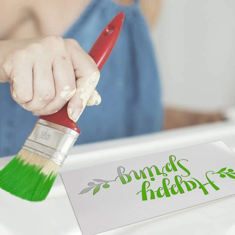 

15 Pcs Stencils for Outdoor Painting, Stencils for Painting on Wood Stenclis for Planner Graffiti Card DIY Drawing