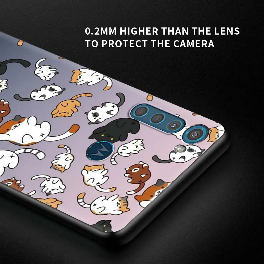 cat pattern art phone case for motorola one fusion g8 power lite g9 play g10 g30 e6s edge plus moto g stylus 2021 back cover free global shipping