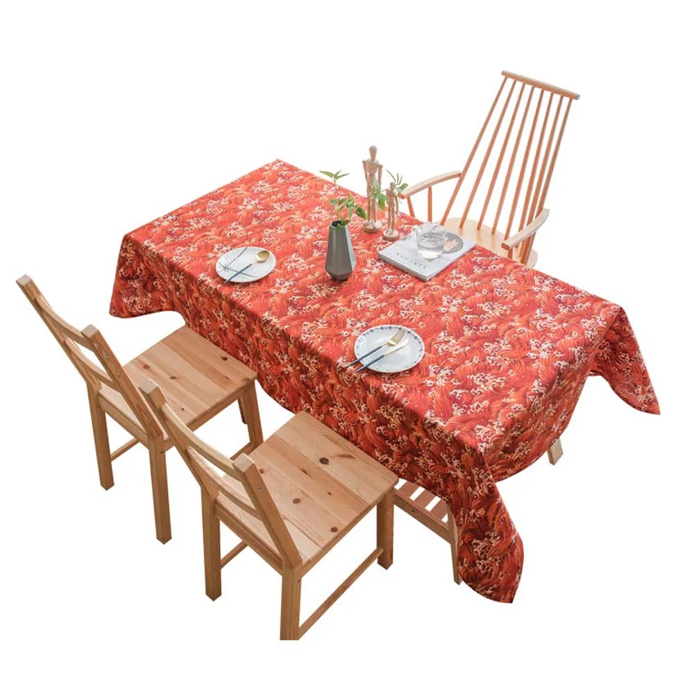 Скатерть прямоугольная с принтом декоративная круглая скатерть для стола