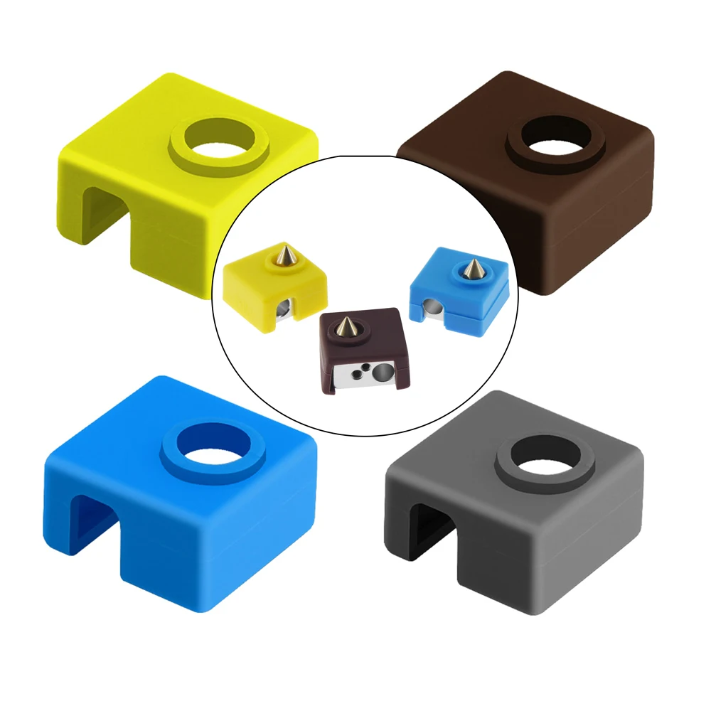 

3D Printer MK8 Protective Silicone Sock Cover Case for Ender 3 Heater Block of CR10,10S,S4,S5 Anet A8 MK7/MK8/MK9 Hotend