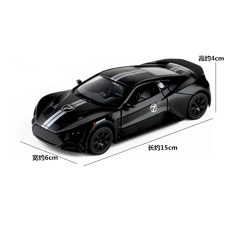 Коллекция 1:32 15 см ZENVO STI Дания Классическая гоночная модель автомобиля откатная