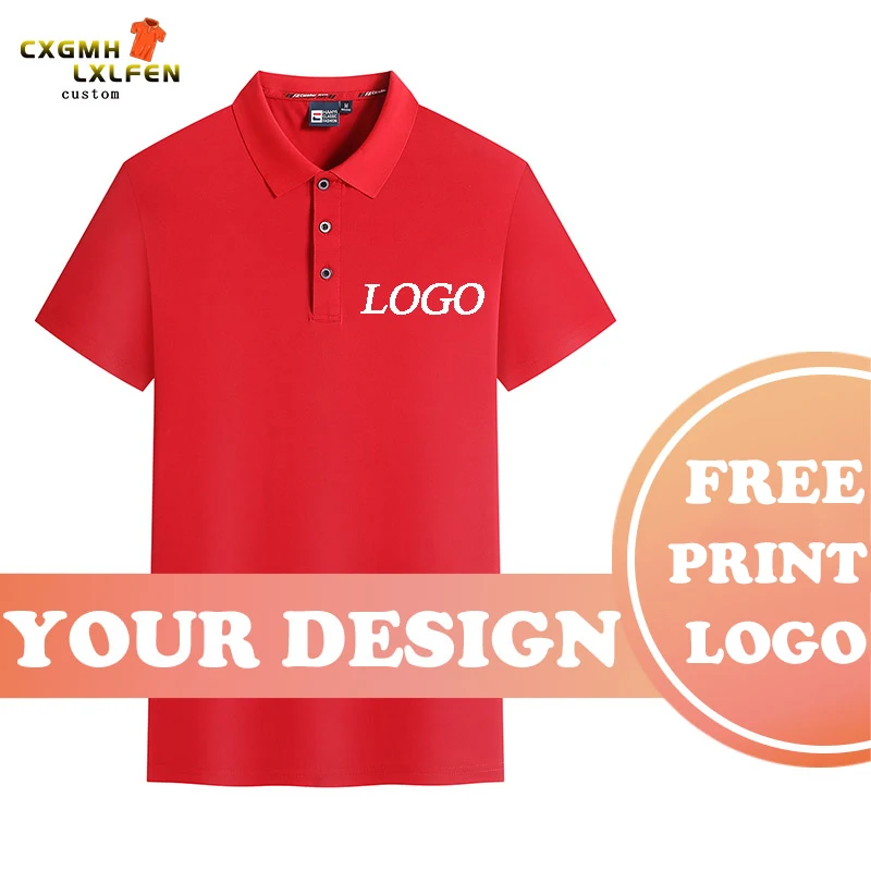 Мужская рубашка-поло с коротким рукавом 7 цветов