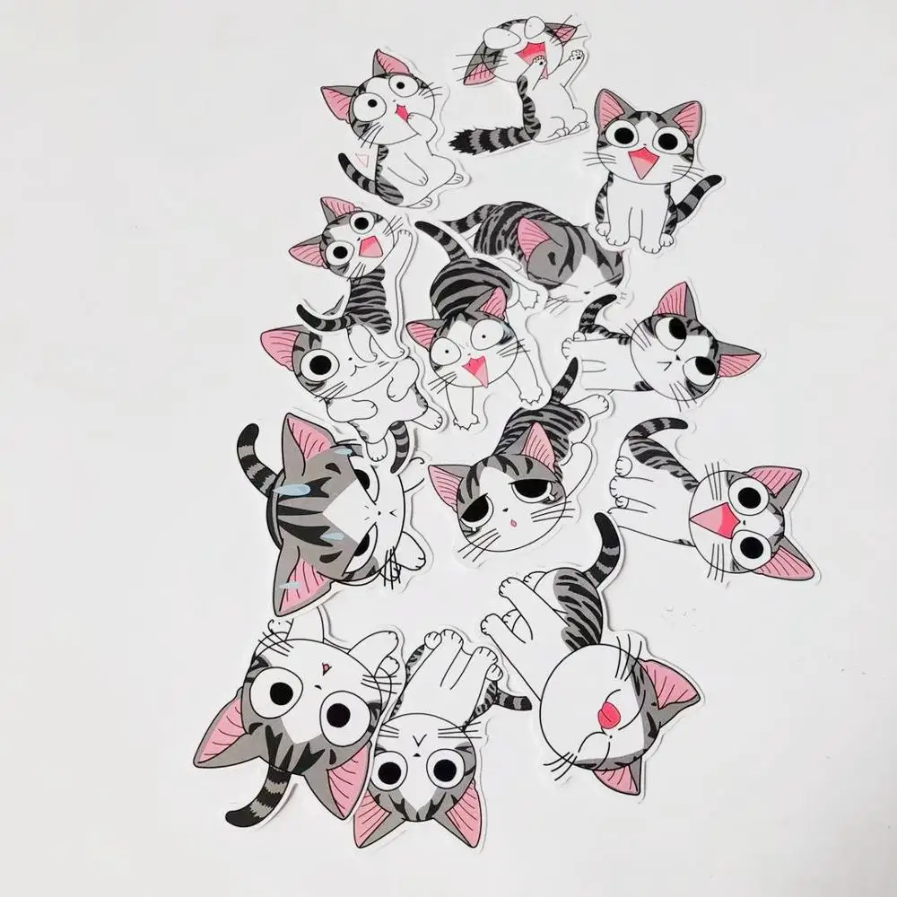 14 шт./лот, аниме Chi's Sweet Home, наклейка на рюкзак, автомобиль, ноутбук, мотоцикл, коврик для телефона, детская игрушка, милый кот, наклейка