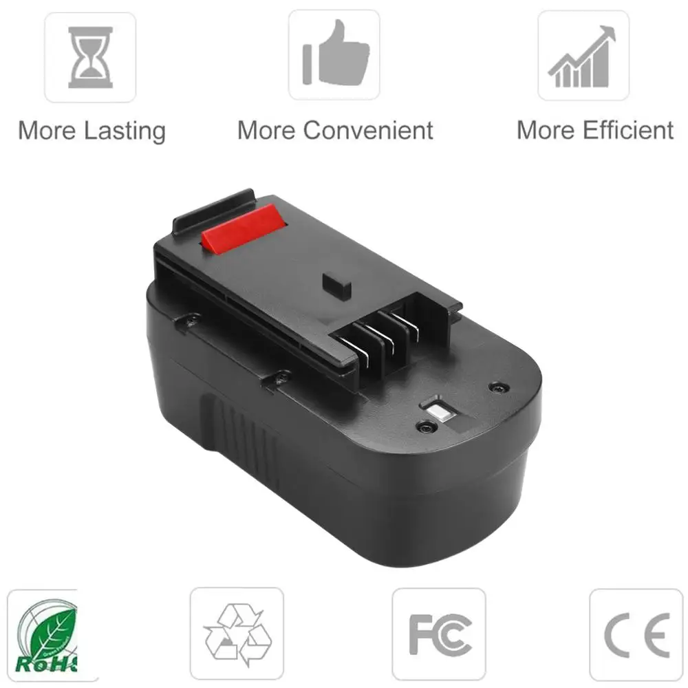 2 шт 18V 3.0Ah Ni CD HPB18 Замена Батарея для черный и Decker BA18 A1718 A18NH A18E OPE OPE2 244760
