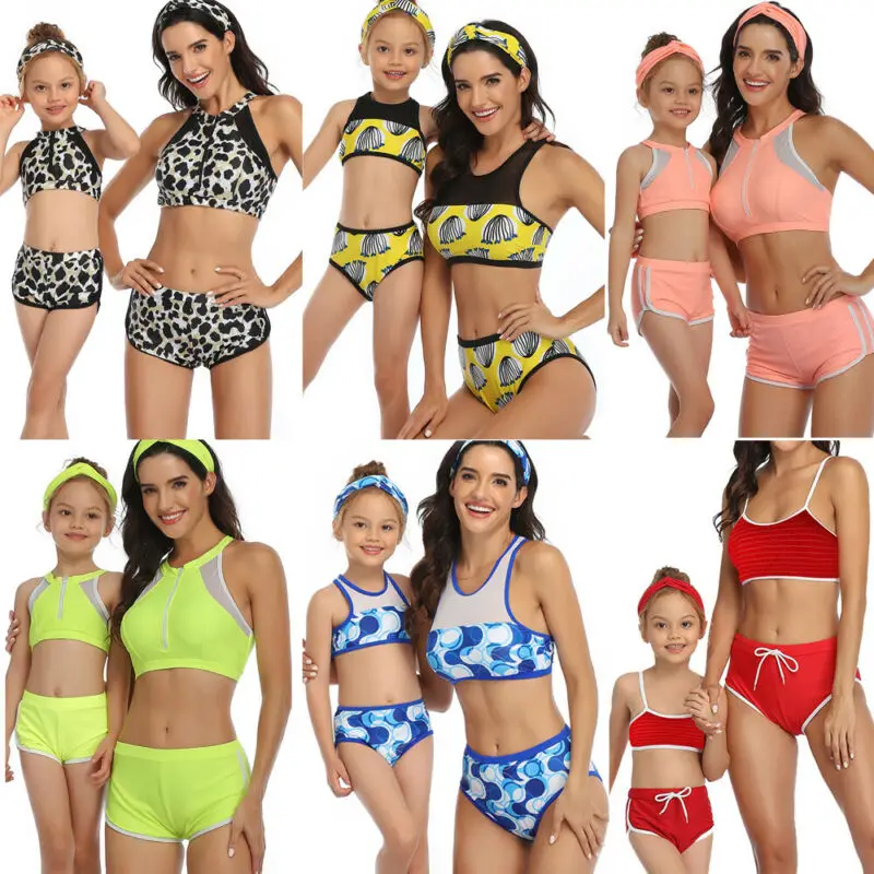 Комплект бикини для девочек 6 стилей комплект семьи кружевной жилет в стиле