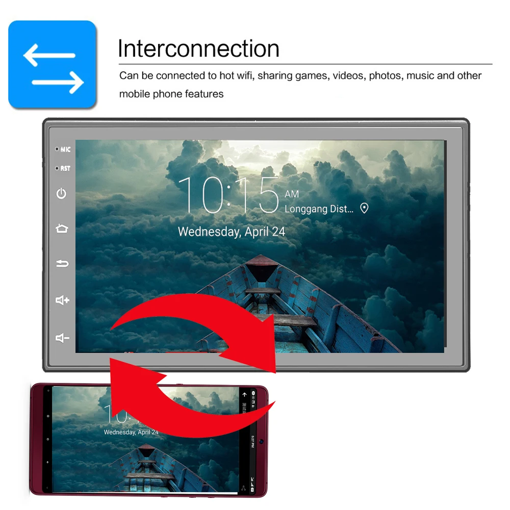 Автомобильный мультимедийный плеер Android 8 1 2 Din для