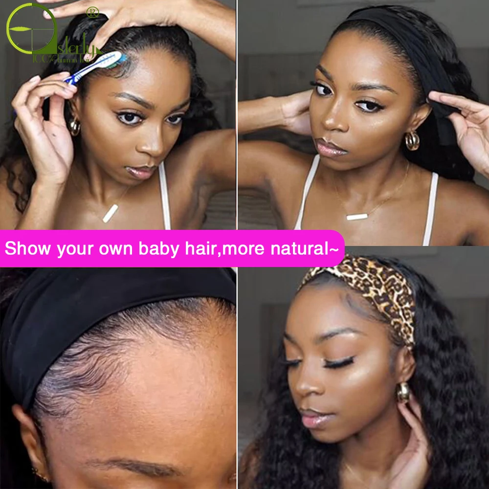 Sterly эффектом деграде (переход от темного к вьющиеся парик с головной повязкой из