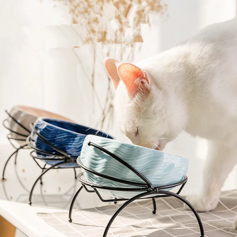 Миска для домашних животных Керамическая наклонная железная рама