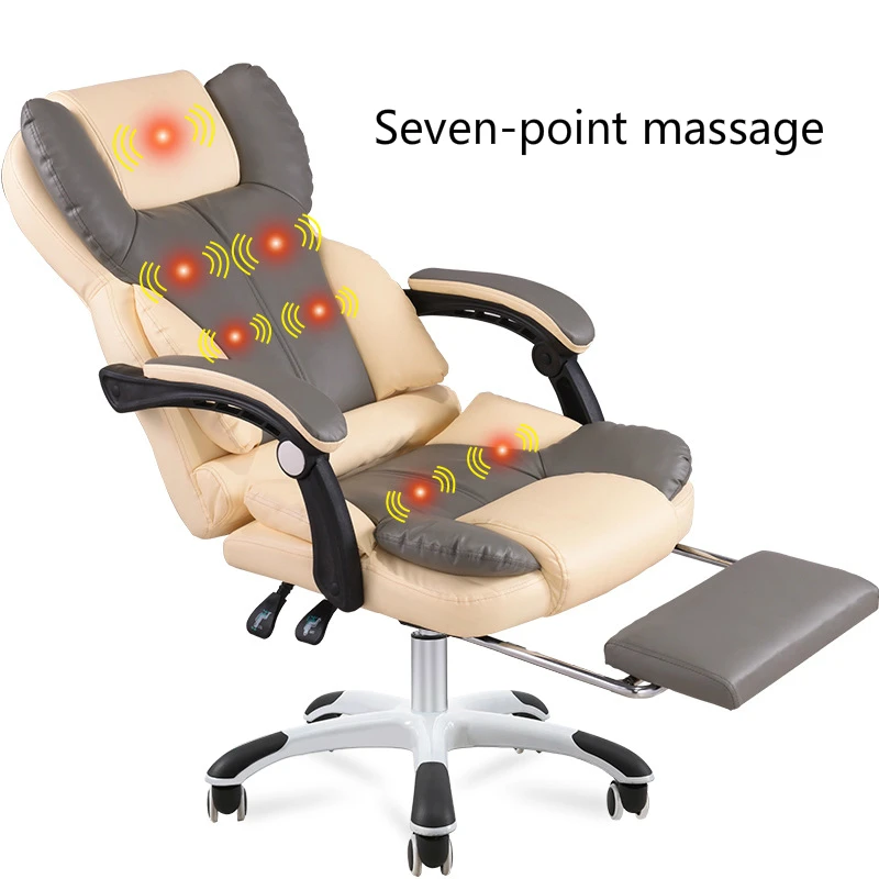 

Swivel Chair Reclining Thicken Office Chairs Sumptuous Lifted chair office Footrest Massage Chair Stitching Computer Chair