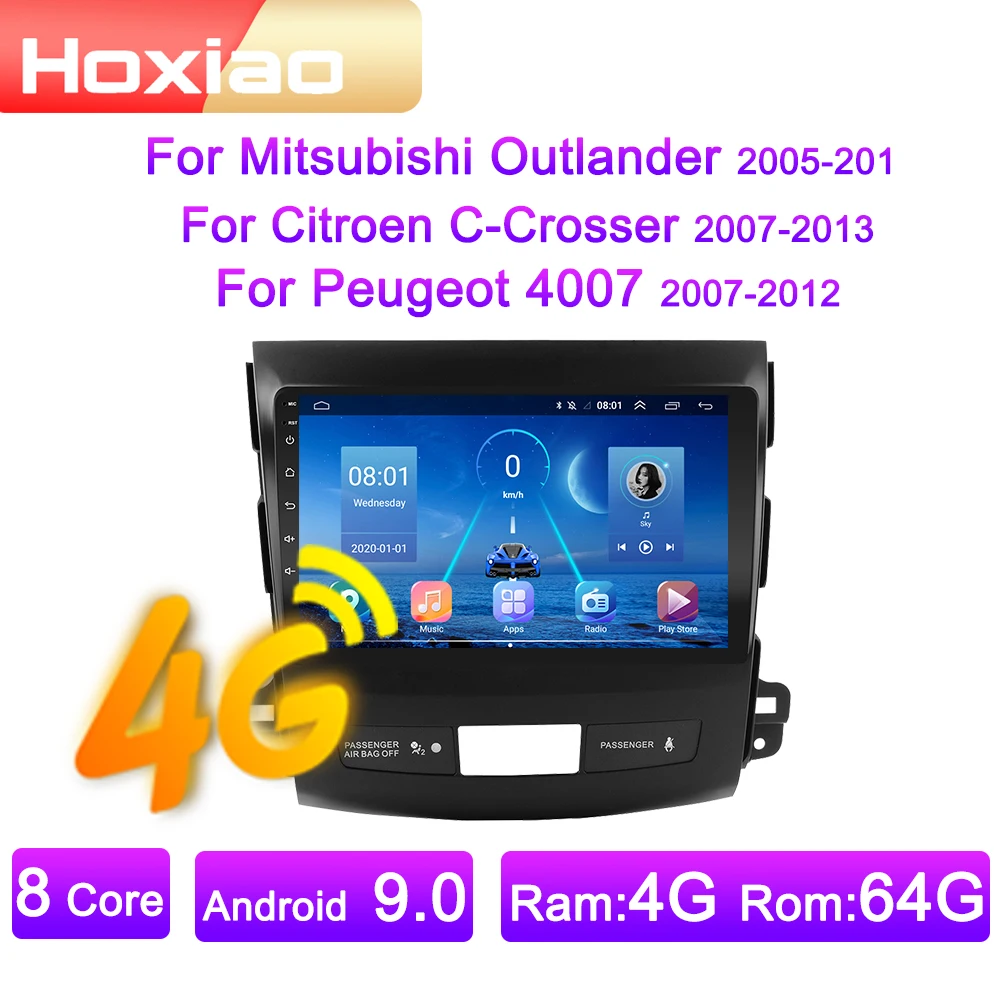 4 G Android 9 2din автомобильный Радио Мультимедийный видео плеер для Mitsubishi Outlander XL 2006 2007