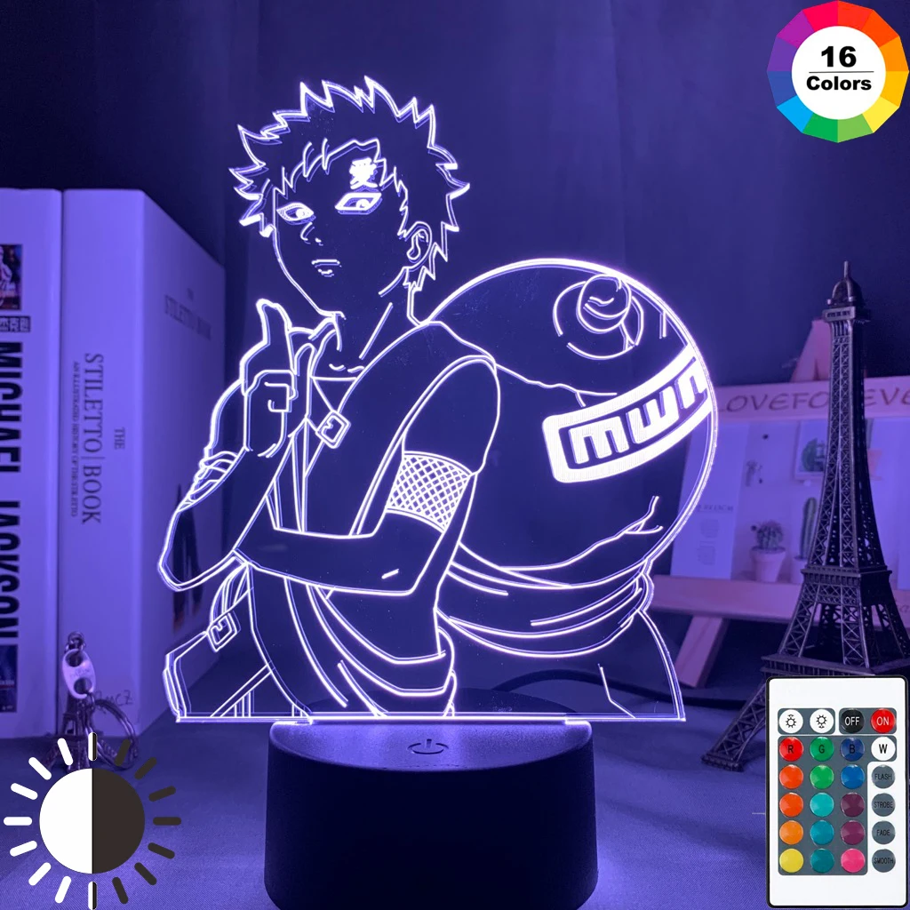 

3D Remote Control Touch Night Light Anime Boy Family Friend Colleague Bedside Bedroom Holiday Birthday Gift Night Light
