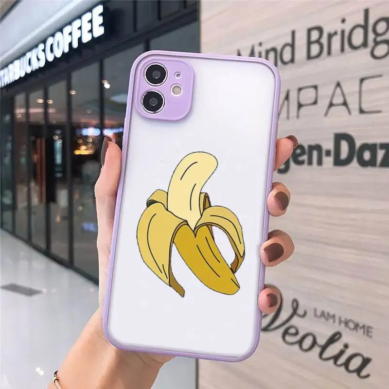 

Bananas cute cartoon high quality Phone Cases matte transparent For iphone 7 8 11 12 plus mini x xs xr pro max cover