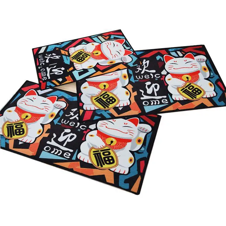 

Wholesale Lucky Cat Rug Living Room Kitchen Bedroom Hall Carpet Entrance Door Mat Cute Personality Floor Mat