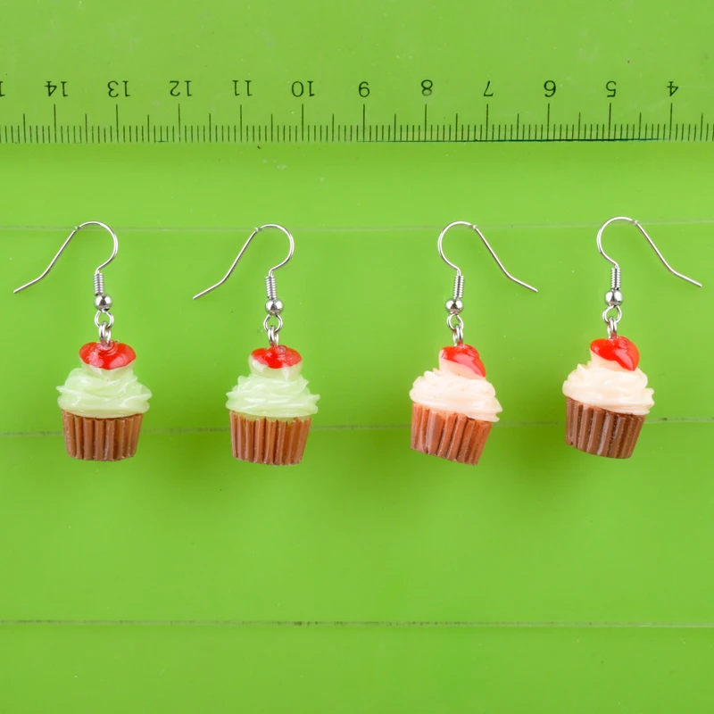 Сделай Сам модная девушка кавайные серьги из полимерной смолы трехмерные