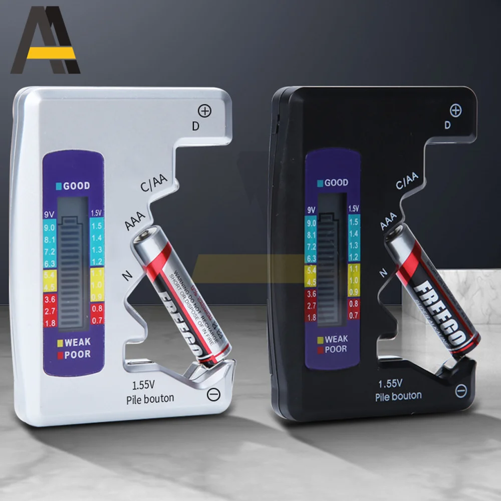 

Digital Battery Tester LCD Display 9V 1.5V C D N AA AAA Button Cell Battery Capacity Check Detector Capacitance Diagnostic Tool