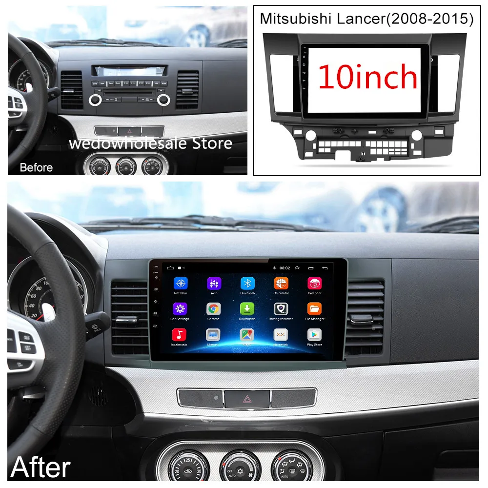 for mitsubishi lancer wing god 10 cy 2008 2015 car radio multimedia video player navigation mp5 android 9 1 accessories car free global shipping