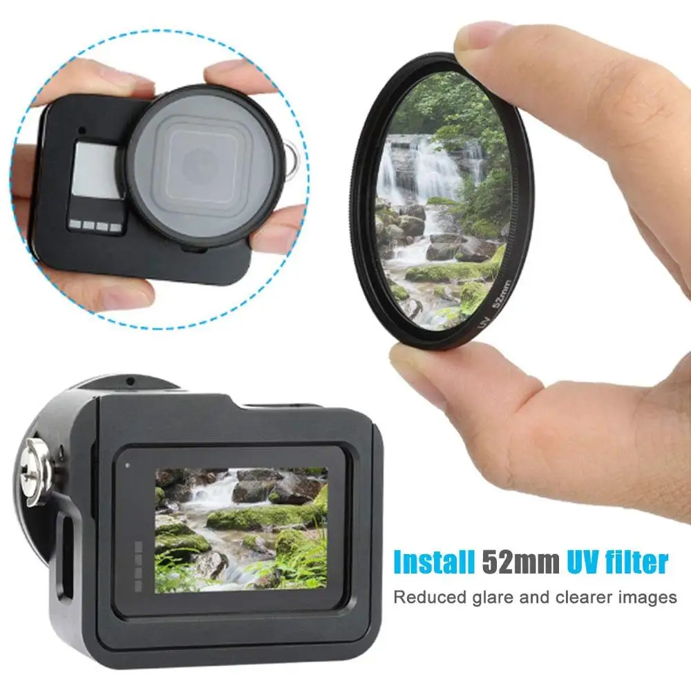 Anordsem для GoPro Hero 8 черный корпус из алюминиевого сплава CNC чехол Защитная клетка с
