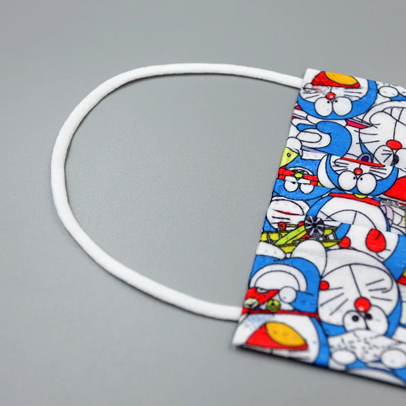 

Adult Print Mask 50pcs Cartoon Water Thorn Contains 95% Melting Cloth Disposable Adult Three-layer Protective Face Mask