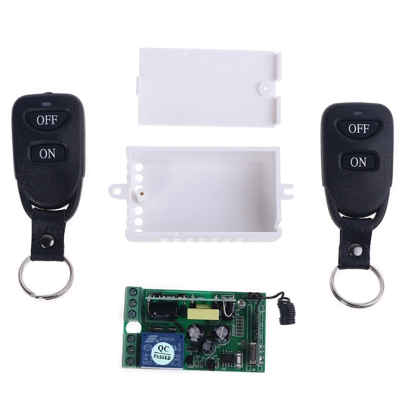 

85V-250V 1 Way Wireless Remote Control Switch ON/OFF Key 433Mhz Relay Receiver Transmitter access Controller