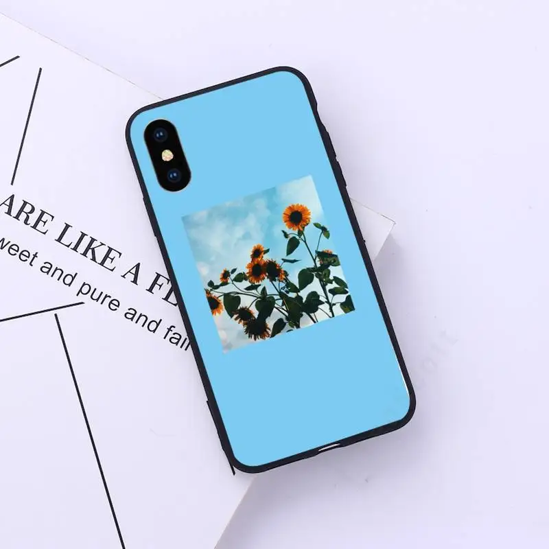 

Sunflower flower landscape Art Phone Case for iPhone 11 12 pro XS MAX 8 7 6 6S Plus X 5S SE 2020 XR