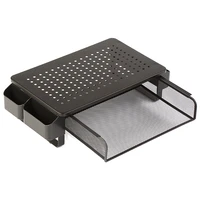 computer bracket rack with heat dissipation holes and drawers laptop monitor heightening rack suitable for tablet