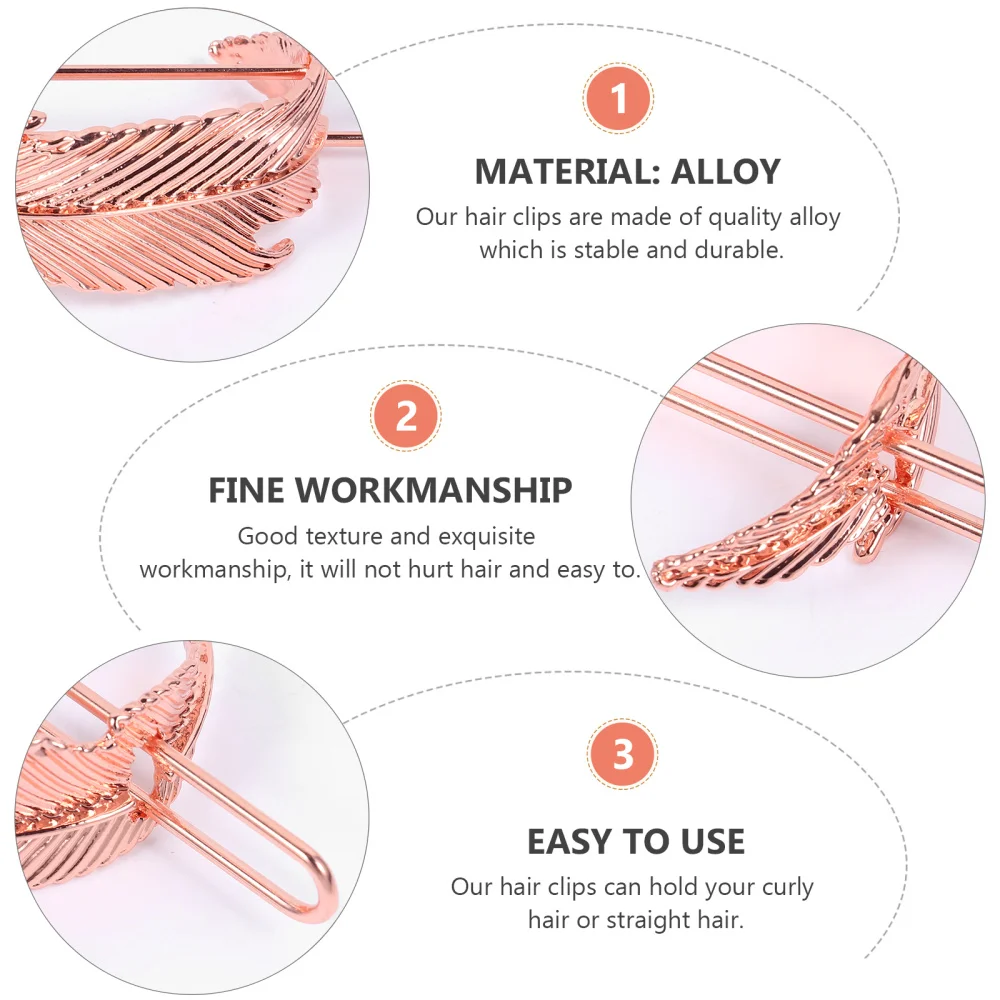 

3pcs Leaf Hair Stick Alloy Hair Cuff Hair Bun Holder Hair Accessories