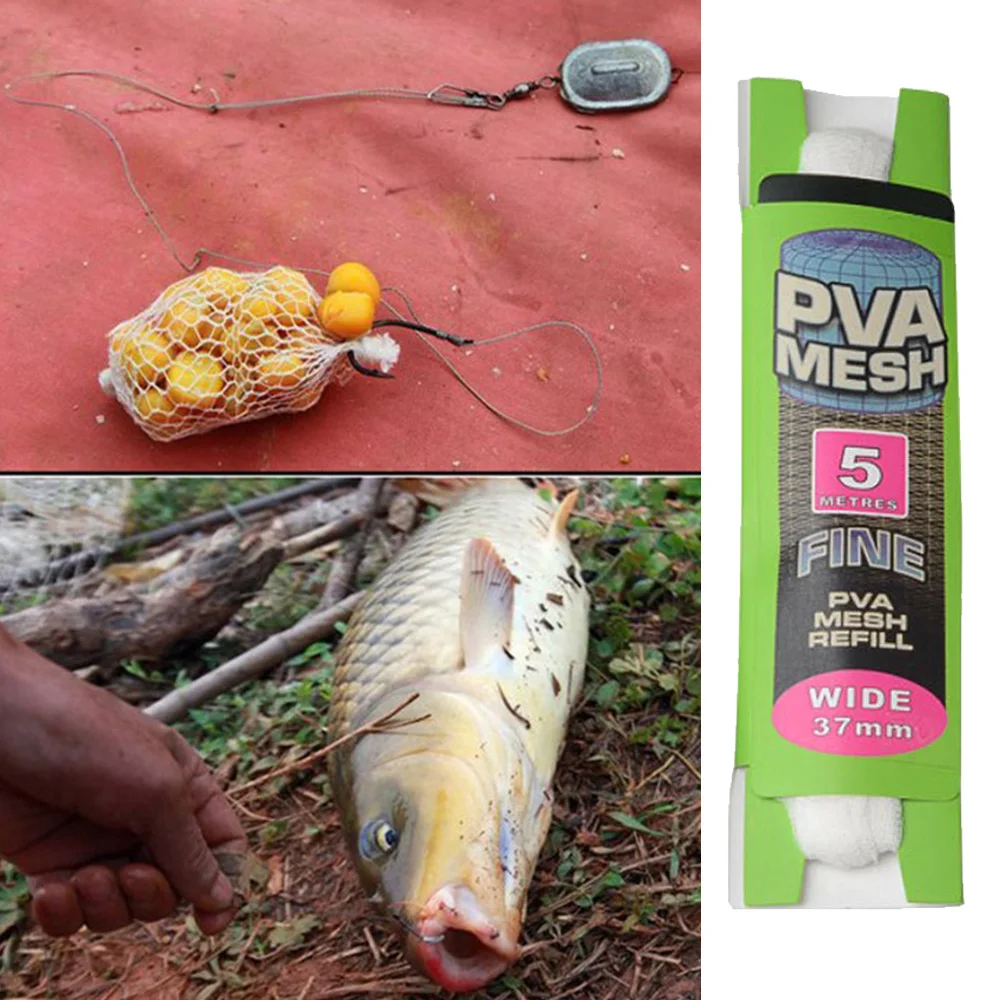 5 м Водорастворимая рыболовная приманка универсальная Сетчатая Сумка PVA сетка