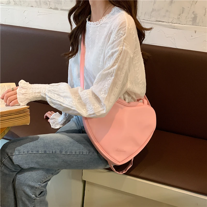 

Fashion Cool Girls Love Shoulder Messenger Bags Soft PU Leather Women Jk Underarm Bag Solid Color Female Tote Purse Handbags