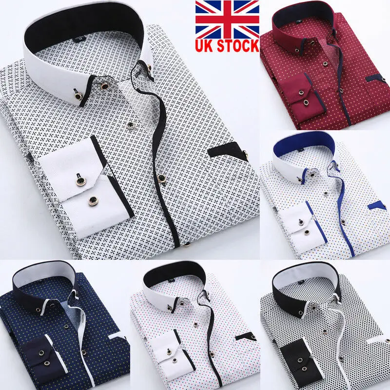 Новинка мужская рубашка с длинным рукавом на пуговицах для деловой работы