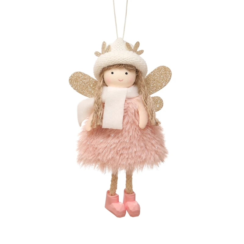 

Q0KF Christmas Tree Decoration Angel Doll Hanging Pendant Cute Elf Hanging Angel Doll