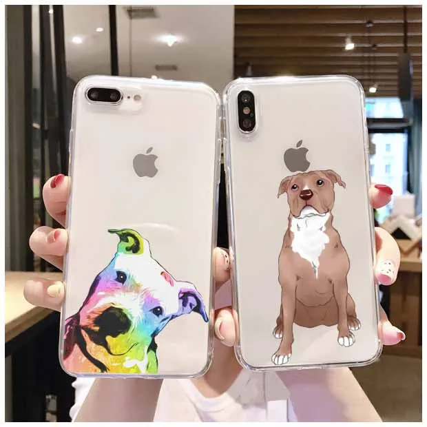 Питбуль в виде милой собачки Pet защитный чехол для телефона силиконовый мягкий TPU