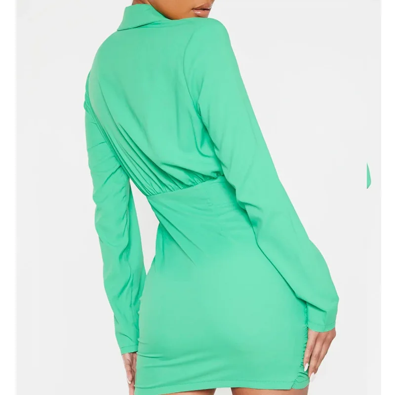 Женское платье EAGLEWOLF осень 2020 новое женское рубашка на пуговицах|Женские платья| |