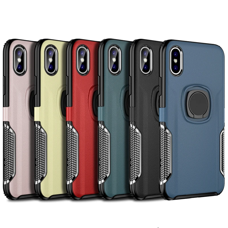 Ударопрочный защитный чехол для iPhone X XS Max XR Phone s кольцо на палец подставка