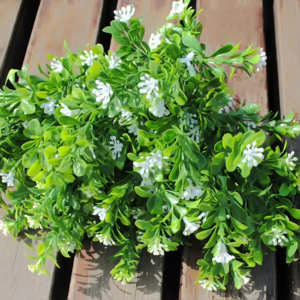 1 пучок искусственной травы зеленая искусственная растение трава кустарник пластиковая листва растение для украшения дома офиса сада