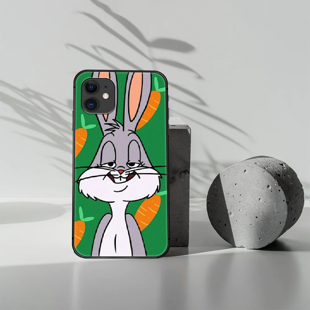 

Cartoon Cute Bugs Bunny Phone Case Cover Hull For iphone 5 5s se 2020 6 6s 7 8 12 mini plus X XS XR 11 PRO MAX black Waterproof