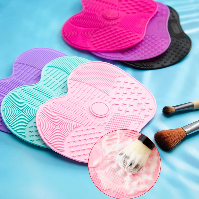 

Foundation Makeup Brush Scrubber Board Silicone Makeup Brush Cleaner Pad Washing Board Pads Cosmetic Makeup Cleaner Tool