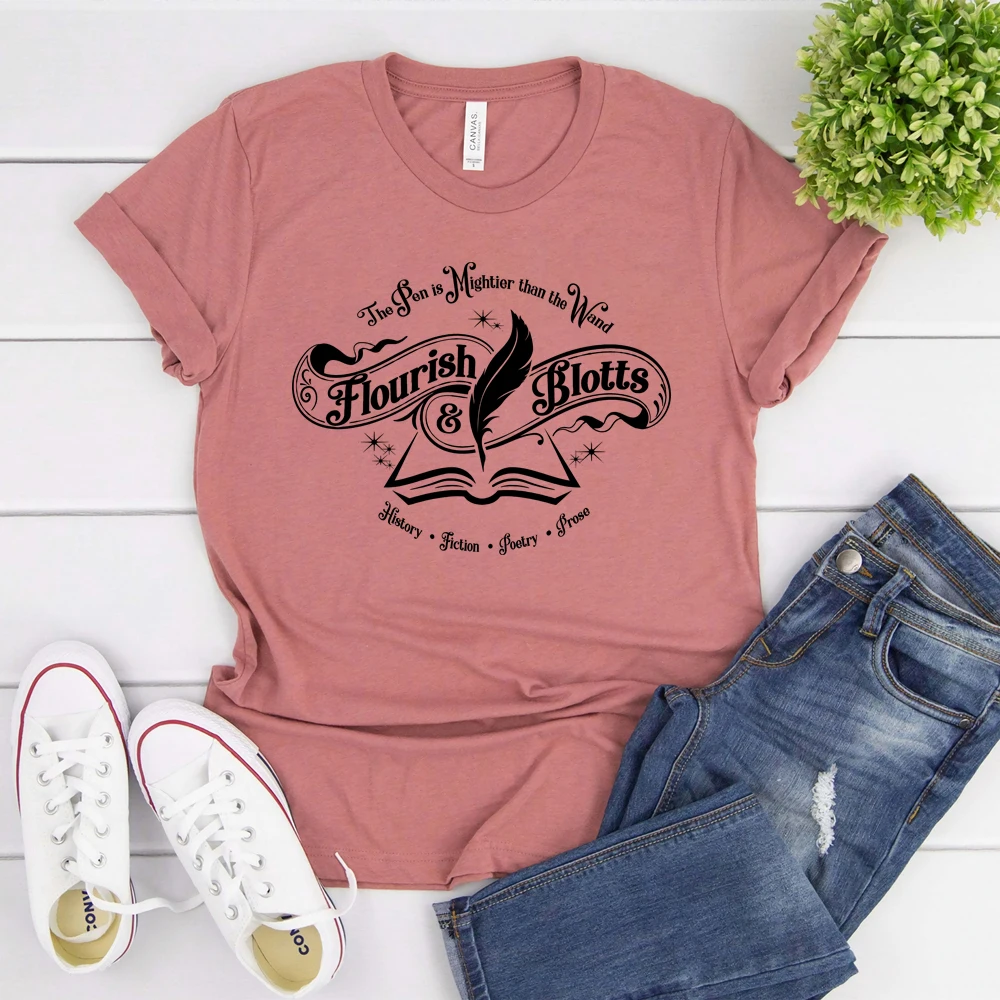 

Vintage Flourish and Blotts T-shirt Potter Family Magic School Shirt Wizarding World Shirts Diagon Alley Tee Tumblr Top