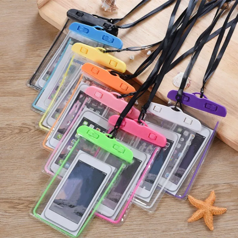 Водонепроницаемый чехол для телефона светящийся ПВХ сумки плавания IPX8 подводный