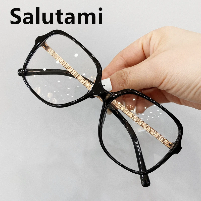 Винтажные большие квадратные очки TR90 прозрачная оправа для женских очков модель